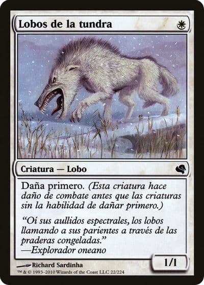 Tundra Wolves Spanish Lobos de la tundra Magic Encyclopedia 2011 (Salvat) Magic card