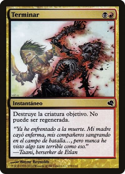 Terminate Spanish Terminar Magic Encyclopedia 2011 (Salvat) Magic card