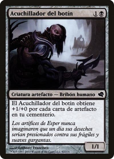 Salvage Slasher Spanish Acuchillador del botin Magic Encyclopedia 2011 (Salvat) Magic card
