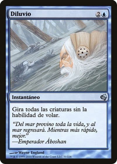 Deluge Spanish Diluvio Magic Encyclopedia 2011 (Salvat) Magic card