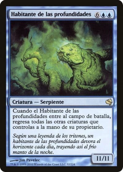 Denizen of the Deep Spanish Habitante de las profundidades Magic Encyclopedia 2011 (Salvat) Magic card
