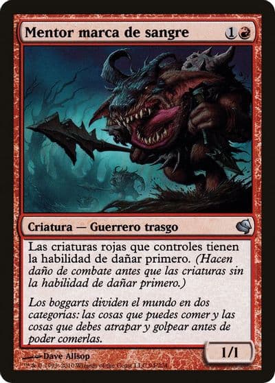 Bloodmark Mentor Spanish Mentor marca de sangre Magic Encyclopedia 2011 (Salvat) Magic card