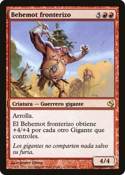 Borderland Behemoth Spanish Behemot fronterizo Magic Encyclopedia 2011 (Salvat) Magic card