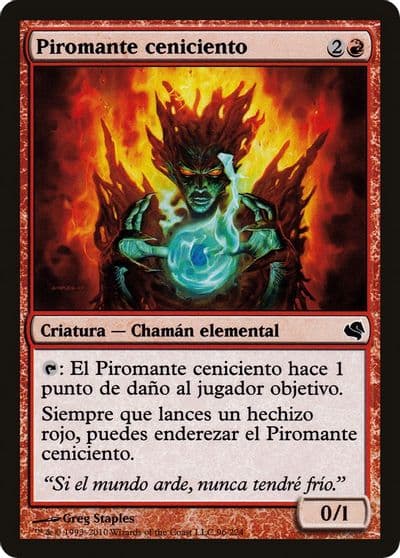 Cinder Pyromancer Spanish Piromante ceniciento Magic Encyclopedia 2011 (Salvat) Magic card