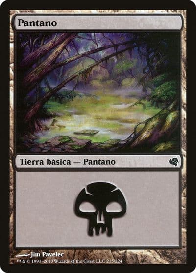Swamp Spanish Pantano 215 Magic Encyclopedia 2011 (Salvat) Magic card