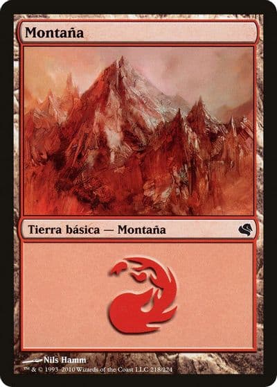 Mountain Spanish Montana 218 Magic Encyclopedia 2011 (Salvat) Magic card
