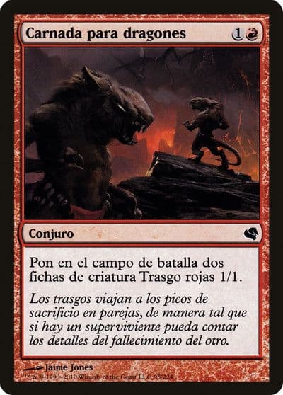 Dragon Fodder Spanish Carnada para dragones Magic Encyclopedia 2011 (Salvat) Magic card