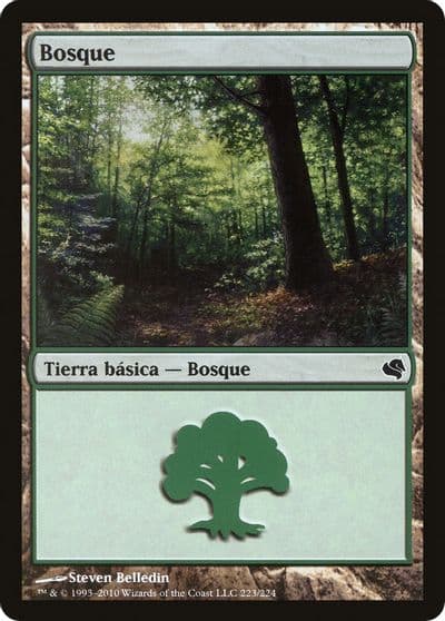Forest Spanish Bosque 223 Magic Encyclopedia 2011 (Salvat) Magic card