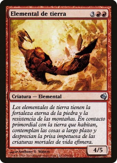 Earth Elemental Spanish Elemental de tierra Magic Encyclopedia 2011 (Salvat) Magic card