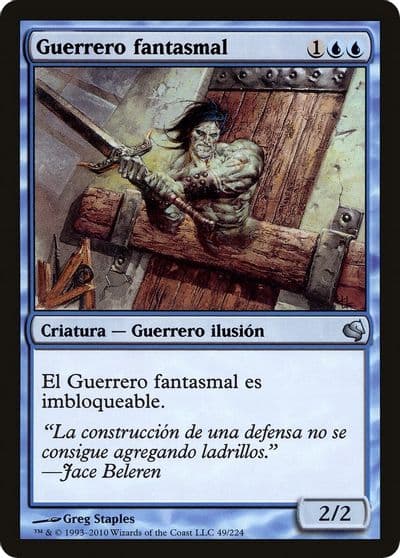 Phantom Warrior Spanish Guerrero fantasmal Magic Encyclopedia 2011 (Salvat) Magic card