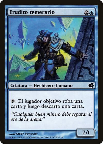 Reckless Scholar Spanish Erudito temerario Magic Encyclopedia 2011 (Salvat) Magic card