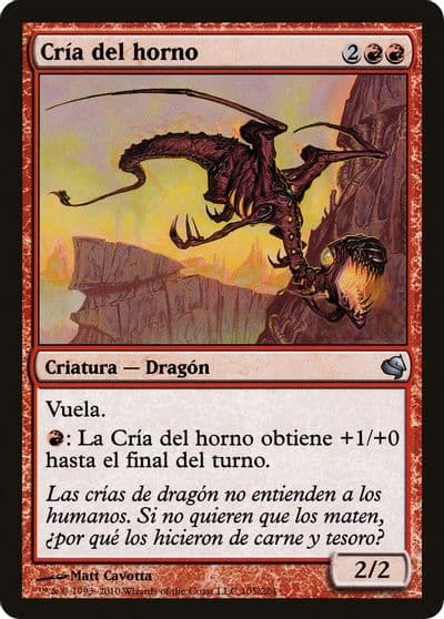 Furnace Whelp Spanish Cria del horno Magic Encyclopedia 2011 (Salvat) Magic card