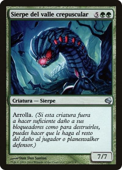 Duskdale Wurm Spanish Sierpe del valle crepuscular Magic Encyclopedia 2011 (Salvat) Magic card