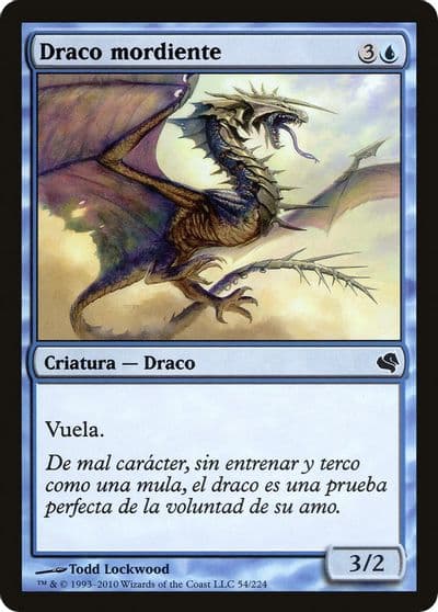 Snapping Drake Spanish Draco mordiente Magic Encyclopedia 2011 (Salvat) Magic card