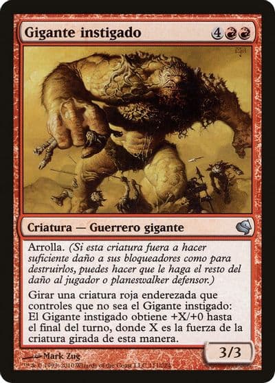 Impelled Giant Spanish Gigante instigado Magic Encyclopedia 2011 (Salvat) Magic card