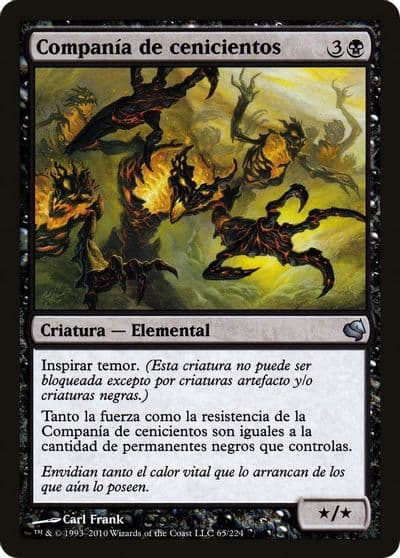 Crowd of Cinders Spanish Compania de cenicientos Magic Encyclopedia 2011 (Salvat) Magic card