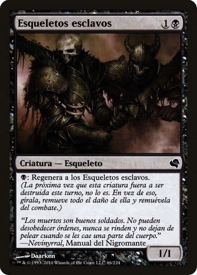 Drudge Skeletons Spanish Esqueletos esclavos Magic Encyclopedia 2011 (Salvat) Magic card