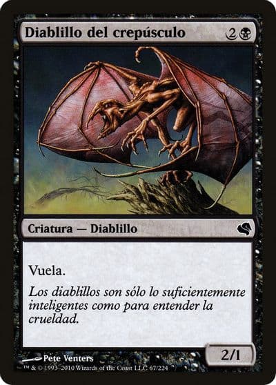 Dusk Imp Spanish Diablillo del crepusculo Magic Encyclopedia 2011 (Salvat) Magic card