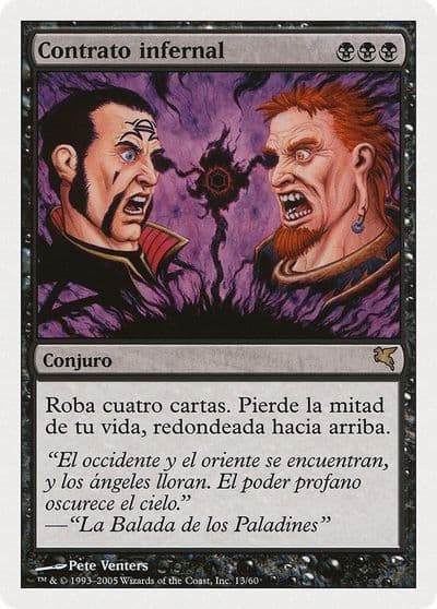 Infernal Contract Spanish Contrato Infernal Magic Encyclopedia 2005 (Salvat/Hachette) Magic card