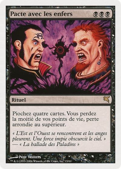 Infernal Contract French Pacte avec les enfers Magic Encyclopedia 2005 (Salvat/Hachette) Magic card