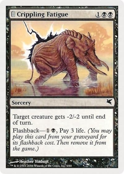 Crippling Fatigue 6 Magic Encyclopedia 2005 (Salvat/Hachette) Magic card