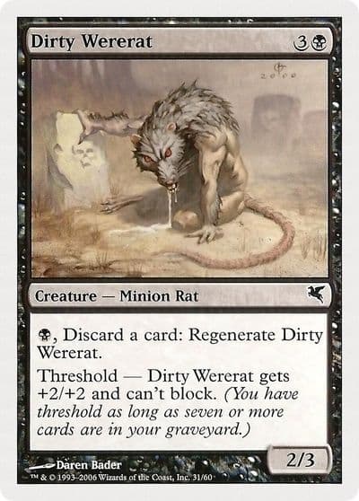 Dirty Wererat 31 Magic Encyclopedia 2005 (Salvat/Hachette) Magic card