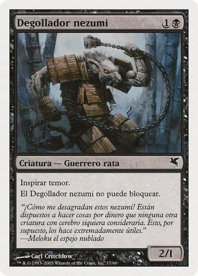 Nezumi Cutthroat Spanish Degollador nezumi A17 Magic Encyclopedia 2005 (Salvat/Hachette) Magic card