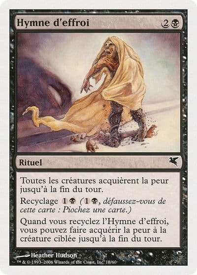 Dirge of Dread French Hymne deffroi Magic Encyclopedia 2005 (Salvat/Hachette) Magic card