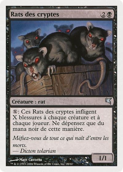 Crypt Rats French Rats des cryptes Magic Encyclopedia 2005 (Salvat/Hachette) Magic card
