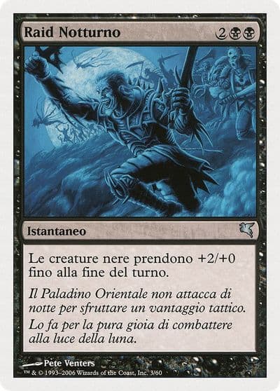 Nocturnal Raid Italian Raid Notturno Magic Encyclopedia 2005 (Salvat/Hachette) Magic card