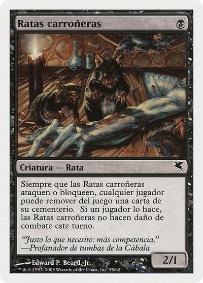 Carrion Rats Spanish Ratas carroneras A53 Magic Encyclopedia 2005 (Salvat/Hachette) Magic card