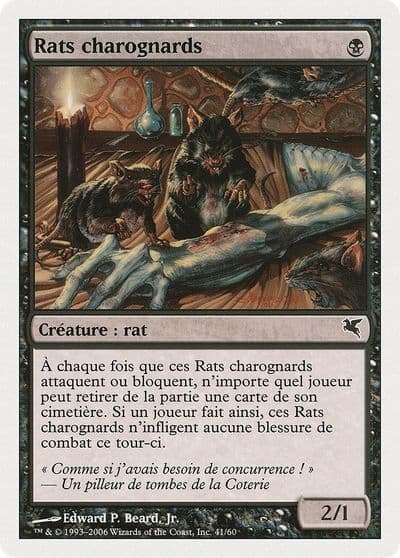 Carrion Rats French Rats charognards A41 Magic Encyclopedia 2005 (Salvat/Hachette) Magic card
