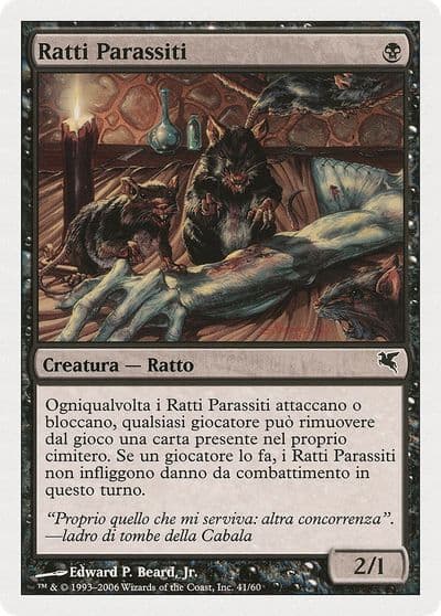 Carrion Rats Italian Ratti Parassiti A41 Magic Encyclopedia 2005 (Salvat/Hachette) Magic card