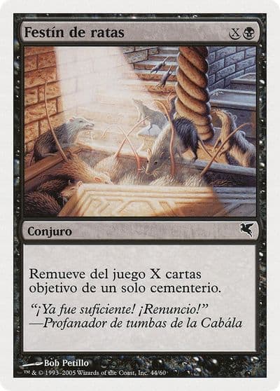 Rats Feast Spanish Festin de ratas A44 Magic Encyclopedia 2005 (Salvat/Hachette) Magic card