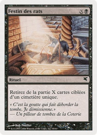 Rats Feast French Festing des rats A55 Magic Encyclopedia 2005 (Salvat/Hachette) Magic card