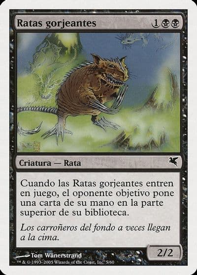 Chittering Rats Spanish Ratas gorjeantes A5 Magic Encyclopedia 2005 (Salvat/Hachette) Magic card