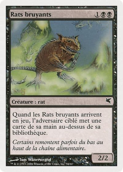 Chittering Rats French Rats bruyants A54 Magic Encyclopedia 2005 (Salvat/Hachette) Magic card