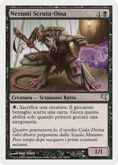 Nezumi Bone Reader Italian Nezumi Scruta Ossa Magic Encyclopedia 2005 (Salvat/Hachette) Magic card