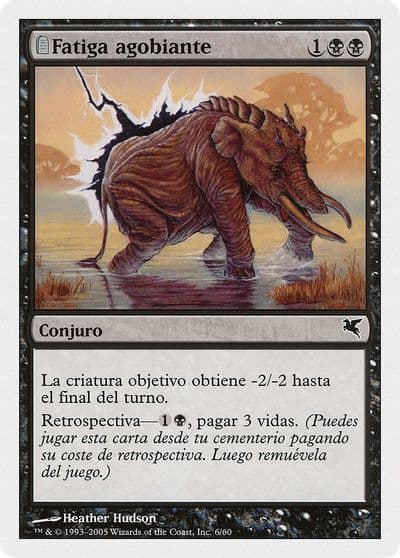 Crippling Fatigue Spanish Fatiga agobiante A6 Magic Encyclopedia 2005 (Salvat/Hachette) Magic card