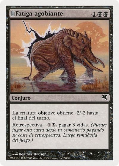 Crippling Fatigue Spanish Fatiga agobiante A30 Magic Encyclopedia 2005 (Salvat/Hachette) Magic card