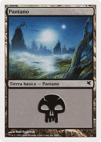 Swamp Spanish Pantano F8 Magic Encyclopedia 2005 (Salvat/Hachette) Magic card