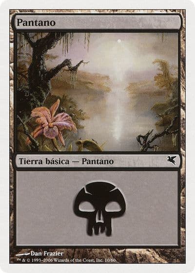 Swamp Spanish Pantano F10 Magic Encyclopedia 2005 (Salvat/Hachette) Magic card