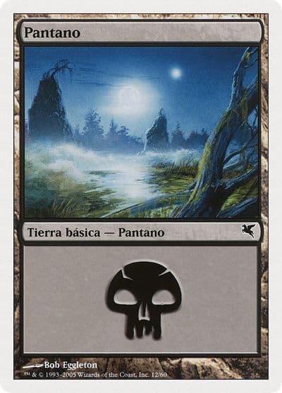 Swamp Spanish Pantano A12 Magic Encyclopedia 2005 (Salvat/Hachette) Magic card