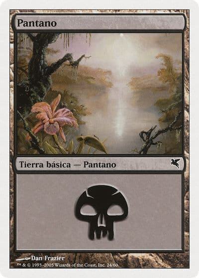 Swamp Spanish Pantano A24 Magic Encyclopedia 2005 (Salvat/Hachette) Magic card