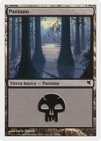Swamp Spanish Pantano A33 Magic Encyclopedia 2005 (Salvat/Hachette) Magic card