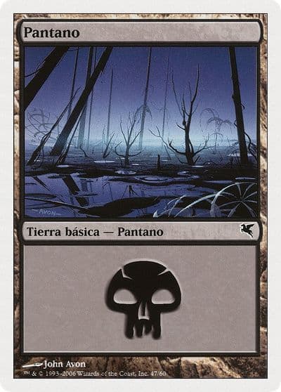 Swamp Spanish Pantano F47 Magic Encyclopedia 2005 (Salvat/Hachette) Magic card
