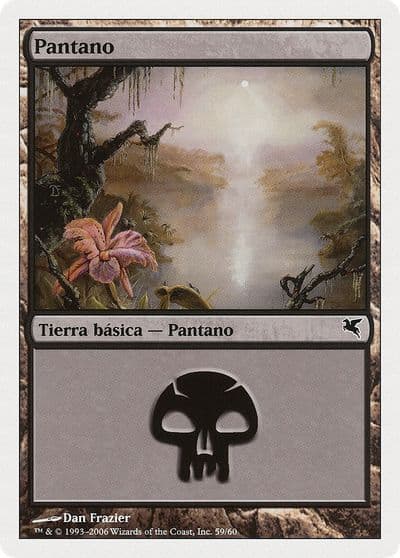 Swamp Spanish Pantano F59 Magic Encyclopedia 2005 (Salvat/Hachette) Magic card