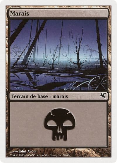 Swamp French Marais F58 Magic Encyclopedia 2005 (Salvat/Hachette) Magic card