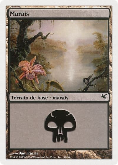 Swamp French Marais A58 Magic Encyclopedia 2005 (Salvat/Hachette) Magic card