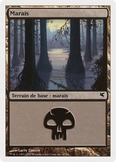 Swamp French Marais E47 Magic Encyclopedia 2005 (Salvat/Hachette) Magic card